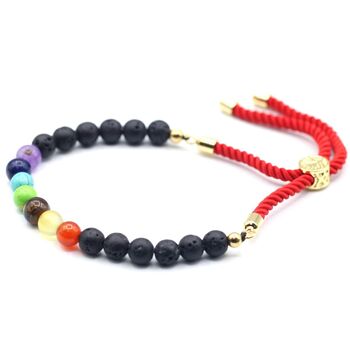 Gold Plated Chakra Gemstone Bracelet, 2 of 3