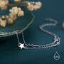Sterling Silver Double Layer Star Bracelet, thumbnail 4 of 10