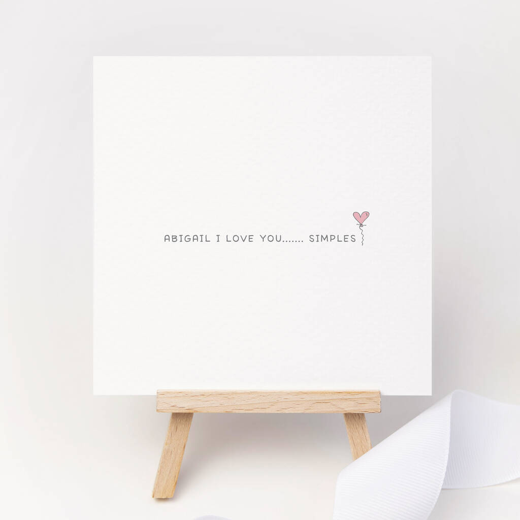 I Love You Simples Card, 1 of 3