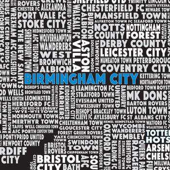 Personalised UK Women's Super League Football Team Map, 5 of 5