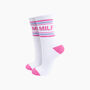 Milf Organic Cotton Sports Socks In White, thumbnail 1 of 4