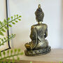 Gold Buddha Ornament, Meditating Buddha Statue, thumbnail 3 of 4