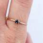 Delfina 9ct Rose Gold Petite Sapphire Boho Ring, thumbnail 3 of 5