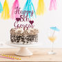 Personalised Birthday Party Name And Heart Cake Topper, thumbnail 1 of 2