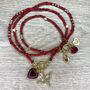 Red And Gold Clasp Charm Bracelet, thumbnail 4 of 11
