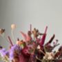 Plum And Lilac Dried Flower Bouquet, thumbnail 5 of 6