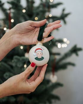 Child's Portrait Christmas Bauble, 5 of 8