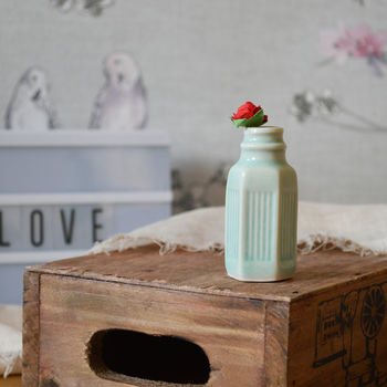 Porcelain Bottle With A Gold Heart And Red Rose, 4 of 12