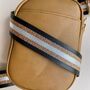 Glitter Stripe Bag Strap In Dark Grey And Gold, thumbnail 2 of 2