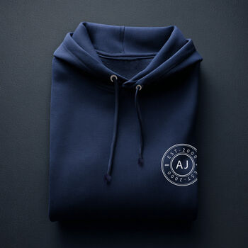 Personalised Initials Crest Hoodie – Est. Year Gift, 2 of 11
