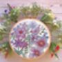 'Birdsong' Floral Linen Panel Embroidery Pattern Design, thumbnail 2 of 10