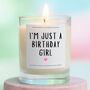 Just A Birthday Girl Candle Birthday Gift For Her, thumbnail 1 of 6