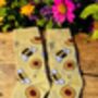 Bumble Bee And Sunflower Socks – Fun Gift Boxed One Size, thumbnail 2 of 9