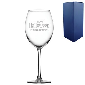Personalised Happy Halloween Enoteca Wine Glass, 3 of 5