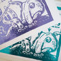 Sea Monster Pirate Ship Foil Print A5 Or A4, thumbnail 3 of 3