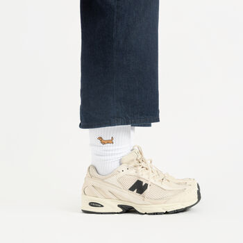 Embroidered Sausage Dog Unisex Cotton Crew Socks, 2 of 10