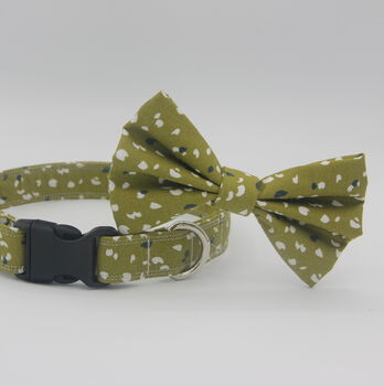 Green Smudge Dog Bow Tie, 4 of 7
