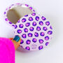 Pink And Purple Leopard Print Pocket Mirror With Pouch, thumbnail 1 of 7