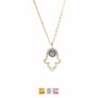 Hand Fatima Necklace Rose Or Gold Plated 925 Silver, thumbnail 1 of 8