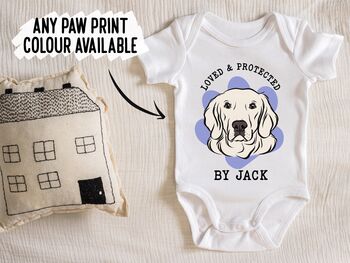 Golden Retriever Baby Onesie, 3 of 6