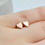 Rose Gold Heart Earrings, Happy Mothers Day, thumbnail 3 of 5