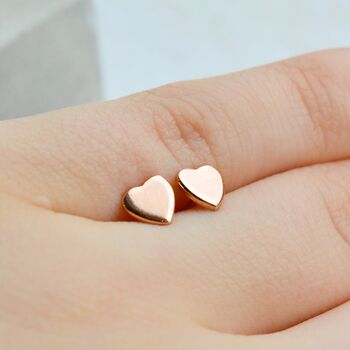 Rose Gold Heart Earrings, Happy Mothers Day, 3 of 5