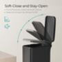 Slim Pedal Bathroom Bin With Soft Close Lid, thumbnail 5 of 7