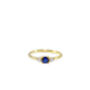 Sapphire Ring Cz Rose Or Gold Plated 925 Silver, thumbnail 6 of 9