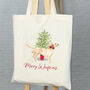 Golden Retriever Dog Christmas Tote Bag, thumbnail 1 of 5