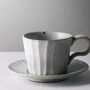 Handmade Ceramic Cup And Saucer Sandy, thumbnail 2 of 5