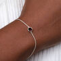 Personalised Sterling Silver January Birthstone Garnet Bracelet, thumbnail 2 of 11