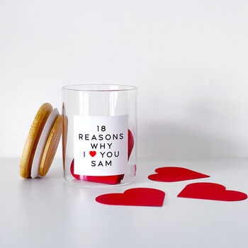 Personalised 18 Reasons Why I/We Love You Jar, 7 of 9