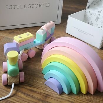Perfect Pastel Stacking Rainbow Toy, 3 of 4