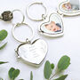 Personalised Floral Heart Photo Frame Keyring, thumbnail 1 of 9