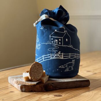Winter Fox Linen Bread Bag, 4 of 7