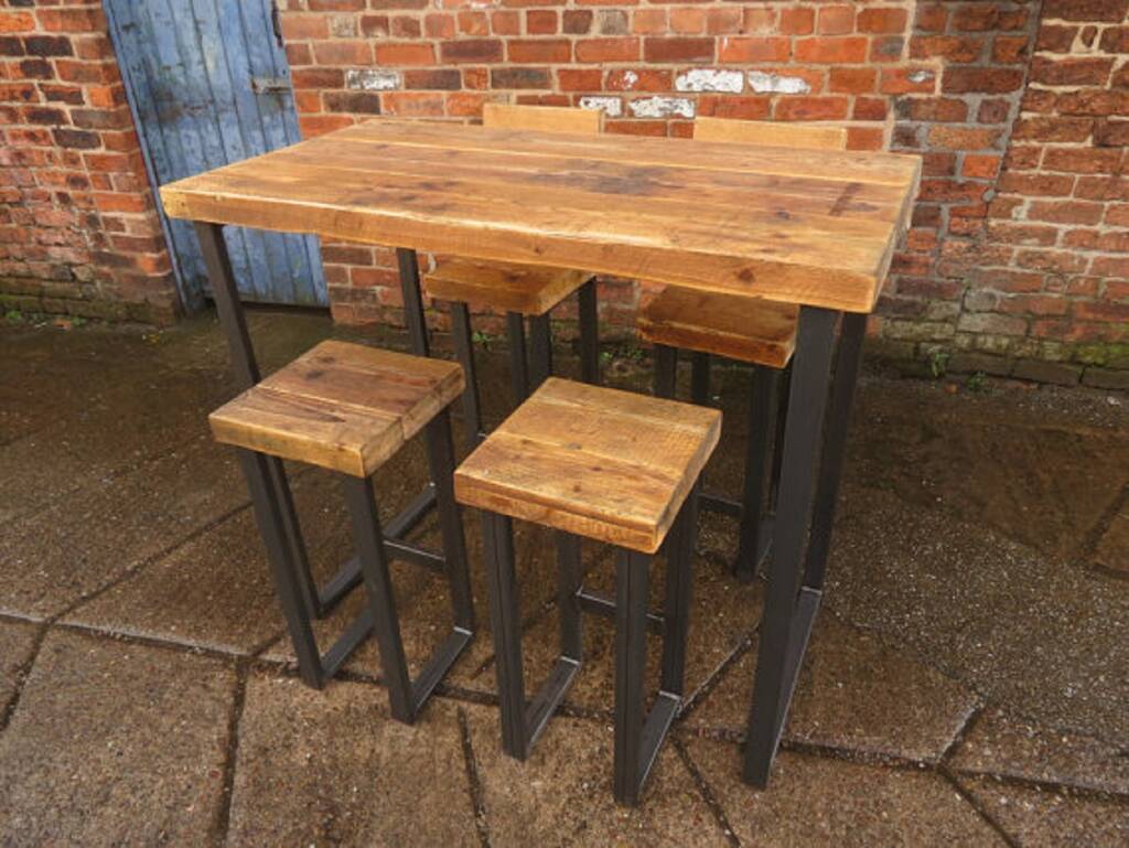 Reclaimed Industrial Tall Table Hcb, 1 of 9