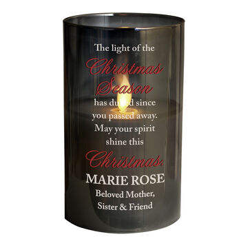 Christmas Season Memorial Smoked LED Candle, 2 of 3