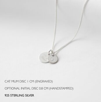 Cat Mum Gift, Cat Mum Necklace In Sterling Silver, 3 of 7
