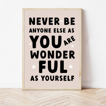 Positive Print 'Be Yourself' For Kids Or Adults, 3 of 8