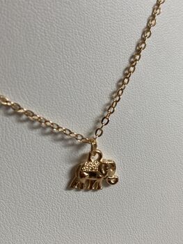 Gold Elephant Pendant Necklace, 7 of 7