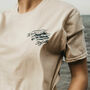 Womens 'Deep Blue Sea' Mermaid Print Ecru T Shirt, thumbnail 3 of 5