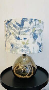 Smokey Grey 29cm Recycled Handmade Glass Table Lamp, 7 of 8