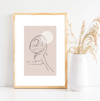 Female Figure With The Sunset Neutral Print, 2 of 2
