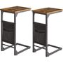 Set Of Two C Shaped End Side Table With Fabric Bag, thumbnail 6 of 10