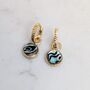 The Circle Abalone Shell Earrings, thumbnail 1 of 7
