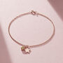 Birthstone And Initial Star Charm Bracelet, thumbnail 4 of 8