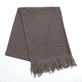 Dark Grey Tassel Heavyweight Scarf, 4 of 6