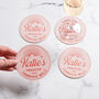 Set Of Four Personalised Vintage Style Beer Mats, thumbnail 1 of 2