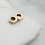 Rose Gold Coloured Geometric Infinity Cufflinks, thumbnail 1 of 2