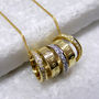 Personalised Gold Hoop And Diamond Spacers, thumbnail 4 of 11